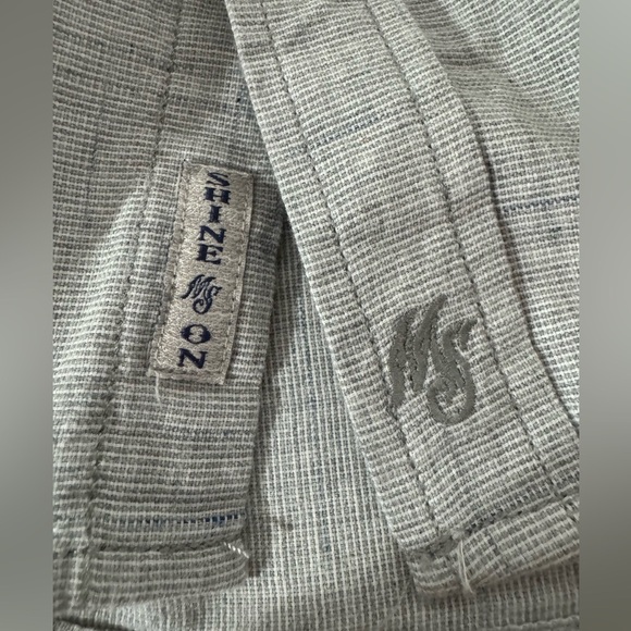 Moonshine Spirit Shirt Men’s Medium Gray Pearl Snap Button Up Casual Western - Picture 9 of 11
